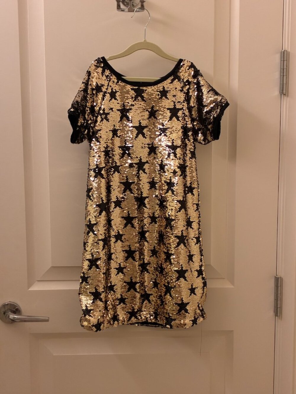 Silver and Gold Shimmer Sequin Dress, Kids Size 10